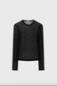 Mesh Long Sleeve Top Black