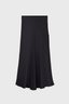 Long Bias Cut Skirt Black