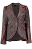 Saddle Patch Equestrian Blazer Plum Houndstooth