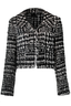 Long Sleeve Mini Jacket Black Houndstooth