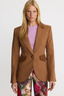 Blocked Seamed Blazer Saddle