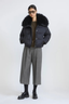 Lambswool Trim Puffer Jacket Onyx