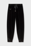 Velvet Track Pants Black