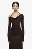 Court Long Sleeve Maxi Dress Dark Chocolate