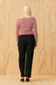 Emma Knit Long Sleeve Burgundy Pink Stripe