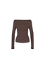 Emma Knit Long Sleeve Java Blue Stripe