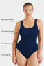 Coverage Square Neck Swim Navy