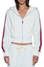 Carter Slim Hoodie Off White Burgundy