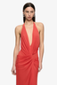 Xanthi V Neck Maxi Dress Flame