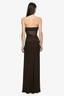 Xanthi Strapless Maxi Dress Bitter Choc