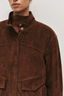 Anisa Suede Leather Jacket Chocolate