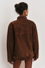 Anisa Suede Leather Jacket Chocolate