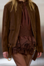 Anisa Suede Leather Jacket Chocolate