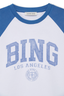 Shelley Raglan Tee Bing LA Optic White & Vintage Blue