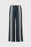 Claire Striped Silk Blend Pant Scarf Print
