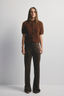 Claudia Cashmere Short Sleeve Chocolate