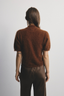 Claudia Cashmere Short Sleeve Chocolate
