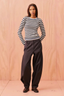 Esme Long Sleeve Blue Navy Cream Stripe