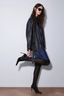 Lace Slip Dress Blue Silk Satin Runway