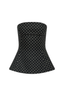 Petro Top Lola Polka Dot Black Cream
