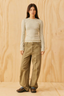 Esme Long Sleeve Grey Marle Butter Stripe