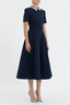Xena Short Sleeve Midi Dress Navy