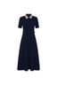 Xena Short Sleeve Midi Dress Navy