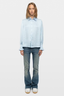 Thely Satin Shirt Bleu Oxford