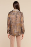 Nina Blouse Brown Multi Houndstooth Key