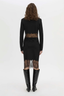 Cayana Lace Knit Skirt Black