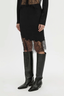 Cayana Lace Knit Skirt Black