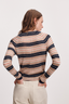 Teresa Silk Blend Stripe Crew Navy Stripe
