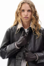 Joni Cashmere Lined Leather Gloves Dark Espresso