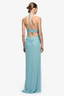 Xanthi V Neck Maxi Dress Bermuda Blue