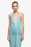 Xanthi V Neck Maxi Dress Bermuda Blue