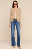 Mireille Fringe Trim Cardigan Natural