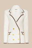 Ranch Knit Blazer Ivory/ Dark Cappuccino