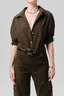 Thea Boyfriend Shirt Dark Olive