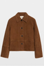 Lessa Suede Leather Jacket Cognac