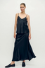 Long Bias Cut Skirt Black