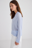 Featherlight Cashmere V-Neck Pale Blue