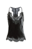 Lucy Velvet Cami Black