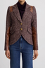 Saddle Patch Equestrian Blazer Plum Houndstooth