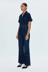 Jacob Short Sleeve Carpenter Jumpsuit Alpine