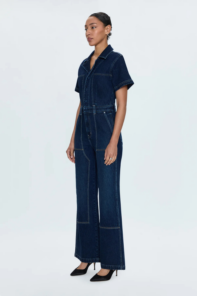 Jacob Short Sleeve Carpenter Jumpsuit Alpine