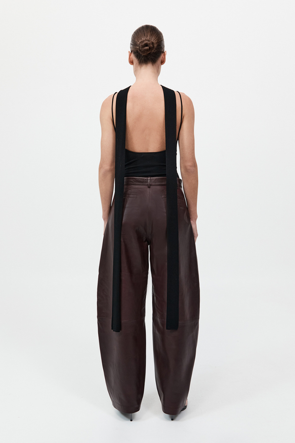 Leather Balloon Pants Bordeaux