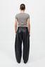 Leather Balloon Pants Black