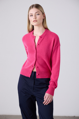 Boxy Cashmere Cardigan Elsa Pink