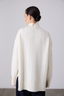 Slouchy Cable Knit Sweater Cream