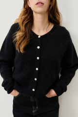 Vitow Cardigan Black Melange